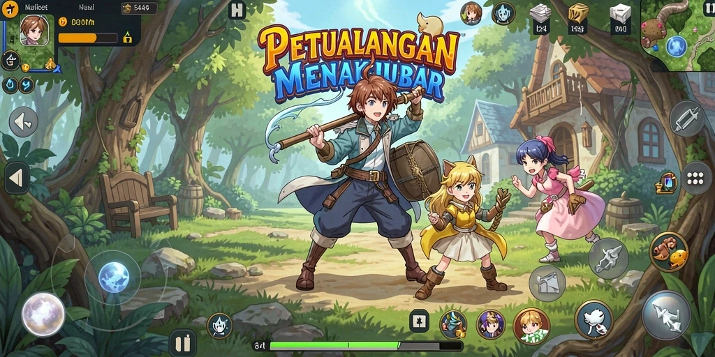 Tampilan gameplay Anime yang menakjubkan dari 3446.