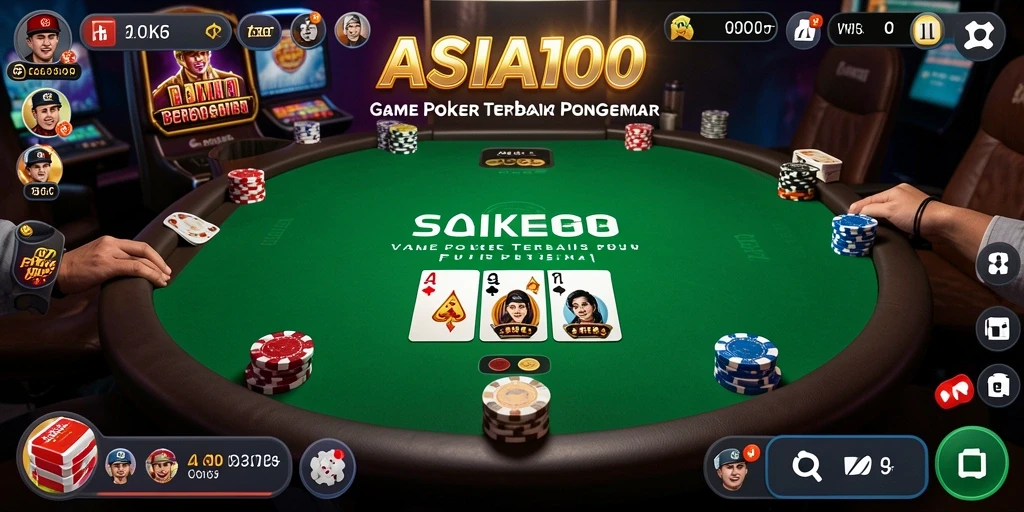 Tampilan gameplay Poker yang menegangkan dan seru.
