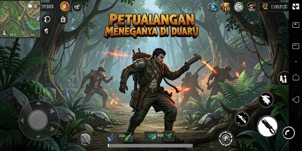 Tangkapan layar dari gameplay BOY303 yang menampilkan petualangan yang menegangkan.