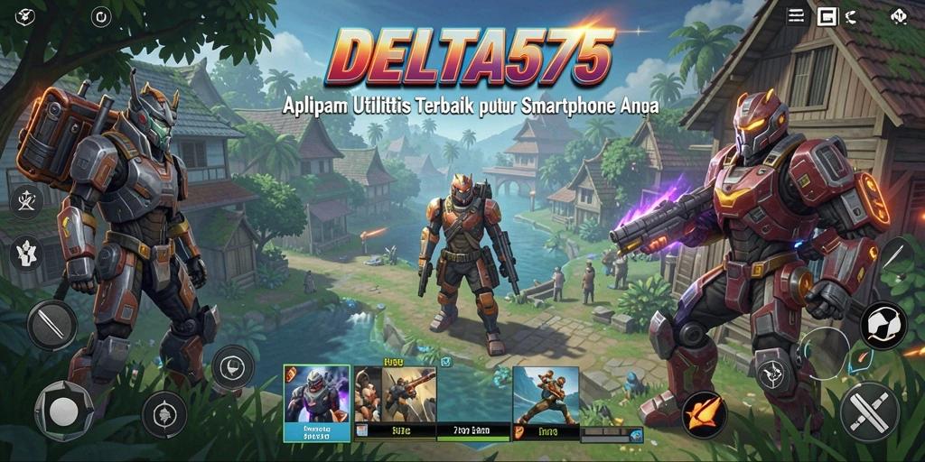 Tampilan utama DELTA575 dengan fitur utilitas lengkap yang memudahkan penggunaan.