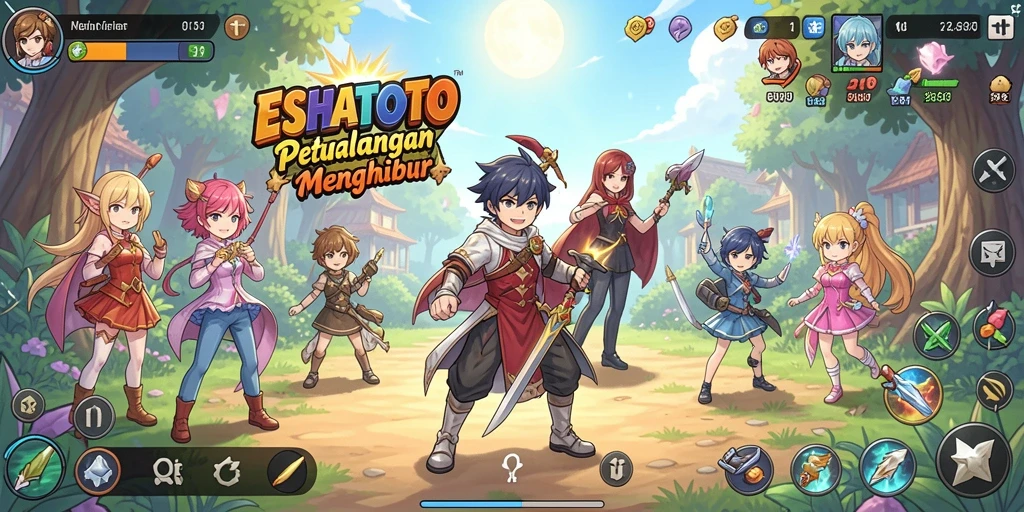 Gameplay seru ESHATOTO dengan karakter anime yang menarik.