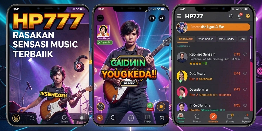 Screenshot gameplay HP777 yang menampilkan interaksi musik yang seru.