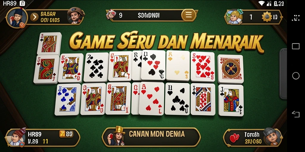 Screenshot utama HR89 menampilkan gameplay domino yang menarik dan interaktif.