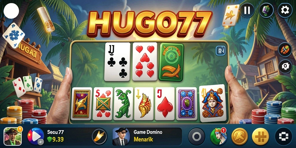 Tampilan gameplay seru dari HUGO77 yang penuh strategi.
