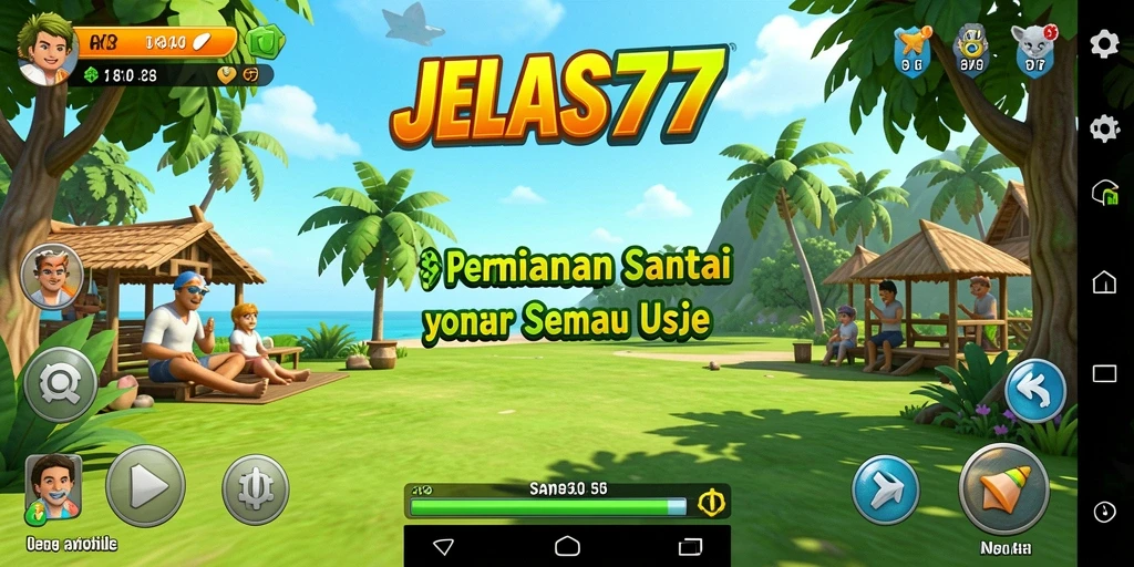 Tampilan menarik gameplay dari JELAS777 dengan berbagai level santai.