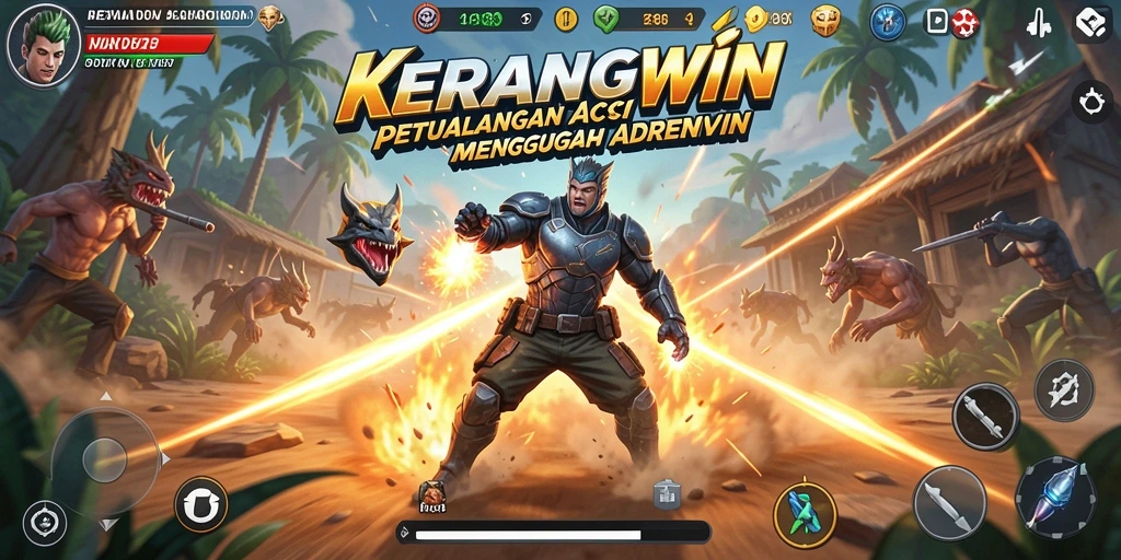Tampilan permainan seru KERANGWIN penuh aksi dan tantangan.