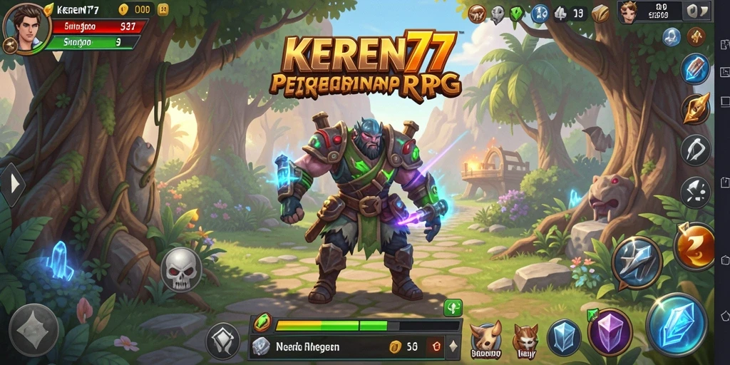 Tampilan gameplay seru KEREN77 dalam dunia RPG.