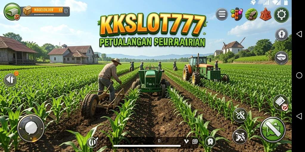 Gameplay KKSLOT777 menampilkan aktivitas bercocok tanam yang seru.