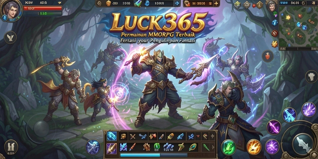 Tangkapan layar menampilkan aksi seru dalam permainan MMORPG LUCK365.