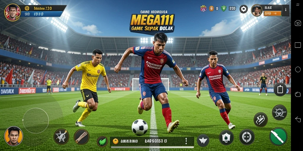 Tampilan menarik gameplay sepak bola di MEGA111.