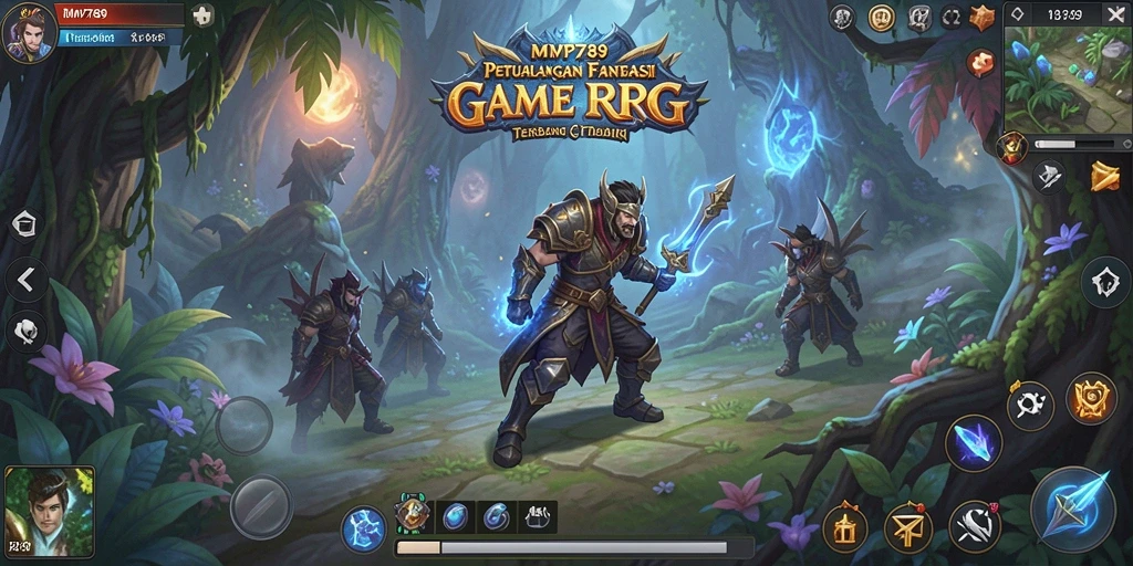 Screenshot utama MVP789 menampilkan pertarungan epik antara karakter dan monster.