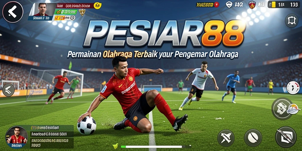 Tangkapan layar utama PESIAR88 menampilkan aksi olahraga yang seru dan mendebarkan.