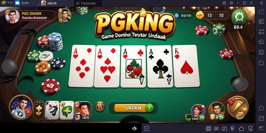 Tampilan gameplay PGKING yang seru dan menantang dalam permainan Domino.