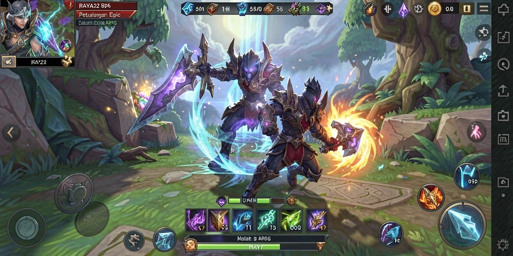 Tampilan menarik dari gameplay RAYA22 yang seru dan mendebarkan.