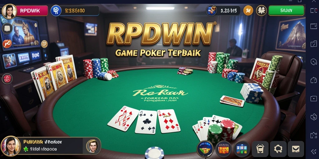 Screenshot gameplay RPIDWIN yang mendebarkan saat permainan Poker.