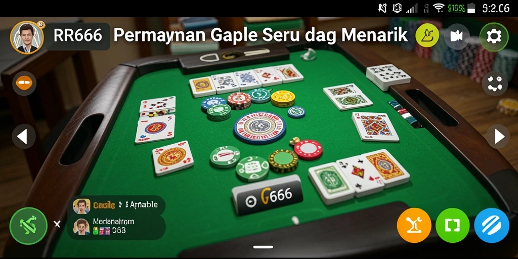 Screenshot gameplay Gaple di RR666 yang penuh aksi.