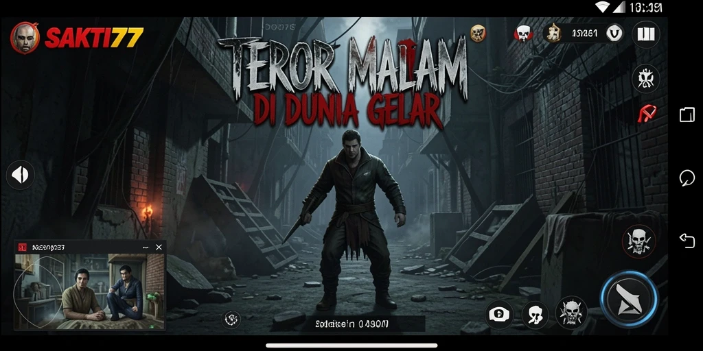 Screenshot gameplay SAKTI77 menampilkan momen menegangkan dan menyeramkan.
