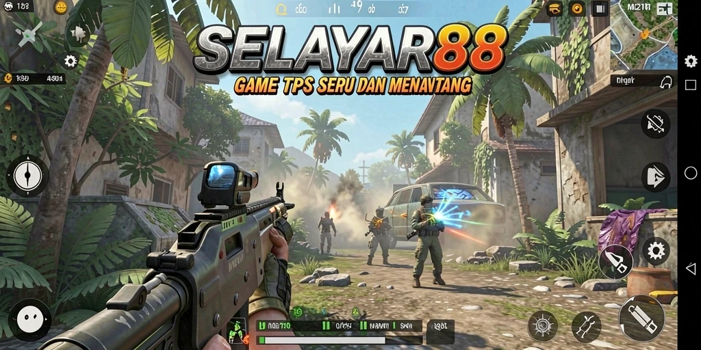Tampilan penuh aksi gameplay game TPS SELAYAR88.