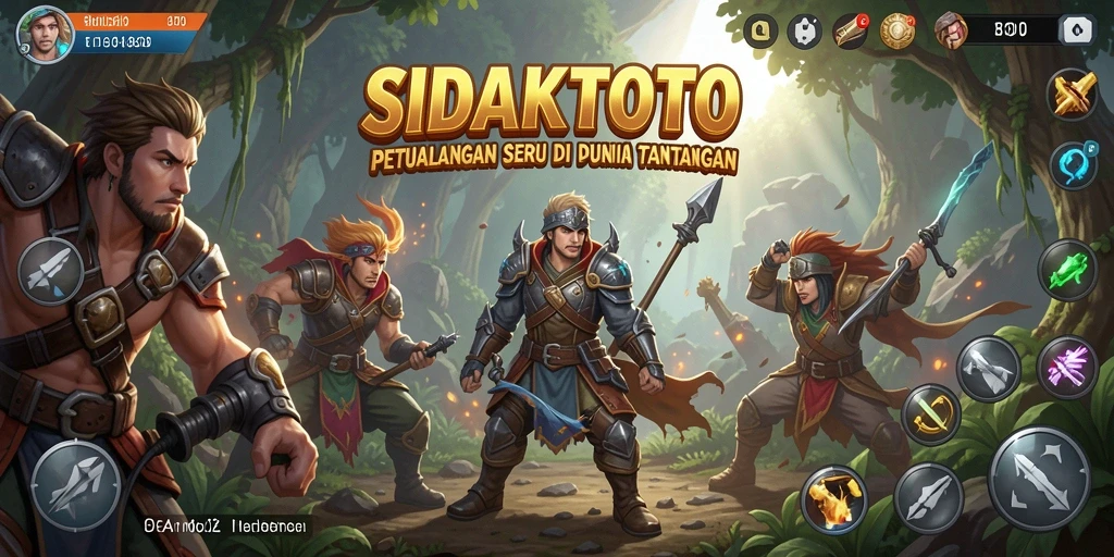 Tangkapan layar menunjukkan aksi petualangan seru dalam SIDAKTOTO.