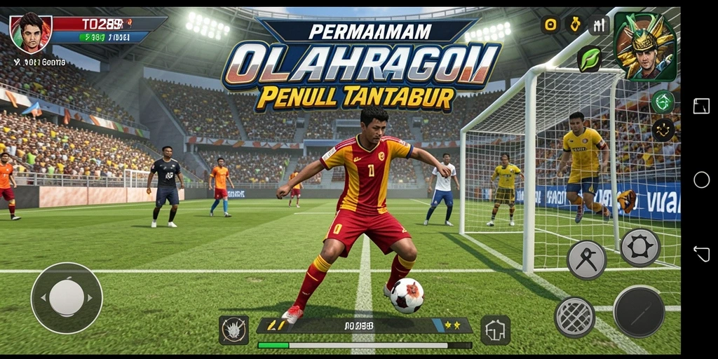 Screenshot TO288 menunjukkan aksi pertandingan olahraga yang seru dan menegangkan.