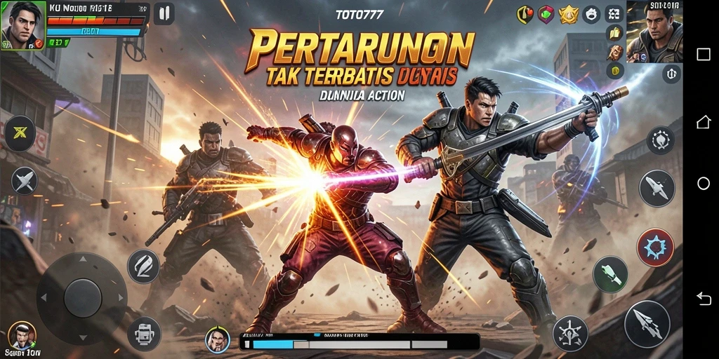 Tampilan seru gameplay TOTO777 dalam pertempuran Action.